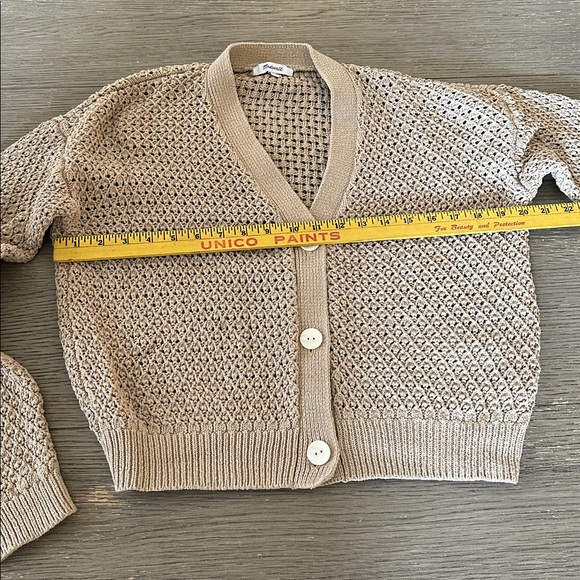 Madewell loose knot cardi in khaki size small - Picture 5 of 7